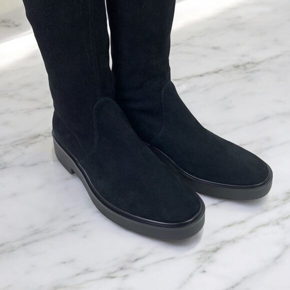 NIB Authentic Stuart Weitzman Mara Over the Knee Platform Boot Black Suede - Picture 9 of 9